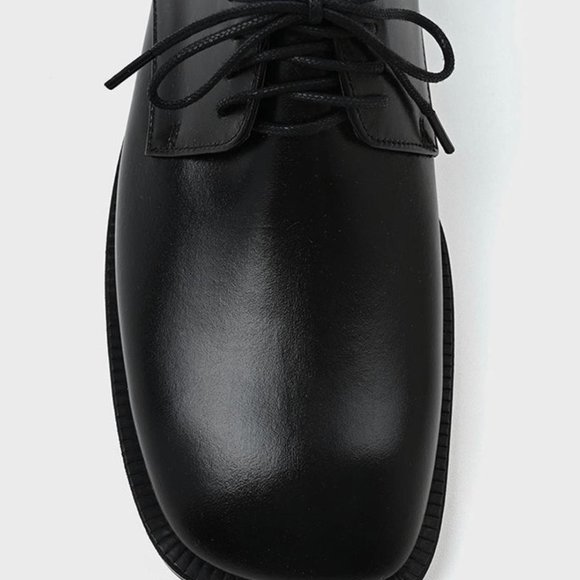 Low Classic Black Leather Oxford Shoes size 39 - Picture 6 of 8